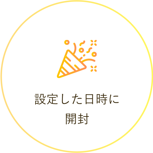 設定した日時に開封